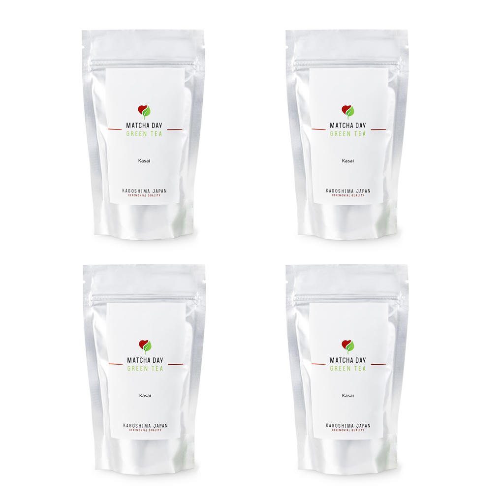 MatchaDay - 4ks Matcha čaj Kasai 100g - výhodné balenie