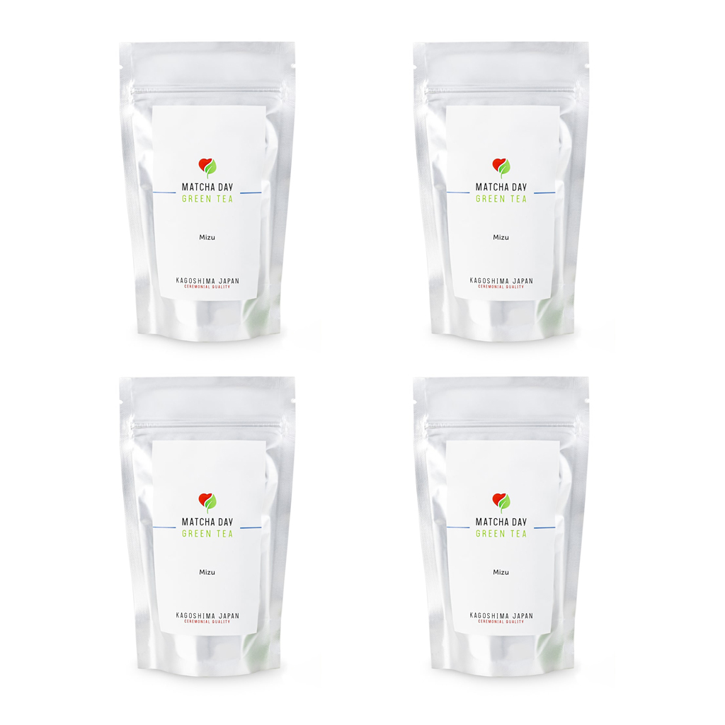 MatchaDay - 4ks Matcha čaj Mizu 100g - výhodné balenie