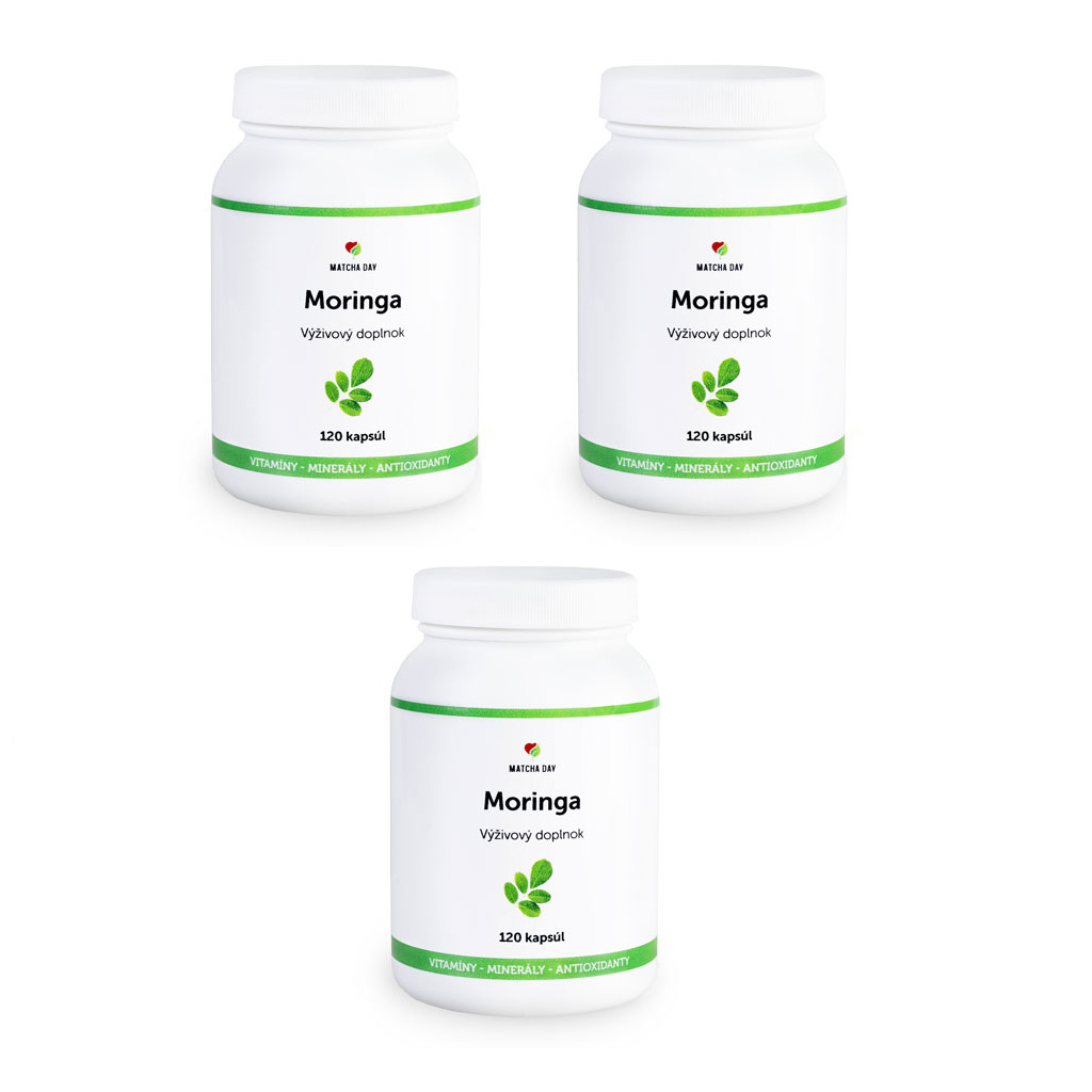 MatchaDay - Moringa 3x 120 kapsúl - výhodné balenie na 3 mesiace