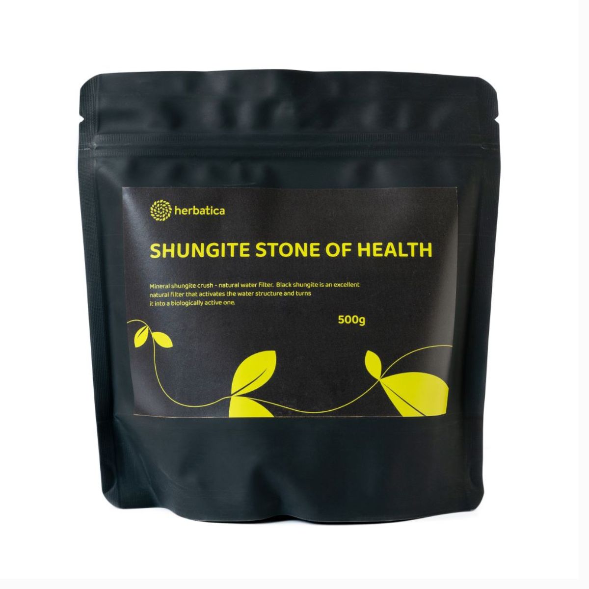 Minerál šungit drť - prírodný filter vody 500g - Herbatica