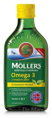 MOLLER´S Omega 3 RYBÍ OLEJ Citrónová príchuť