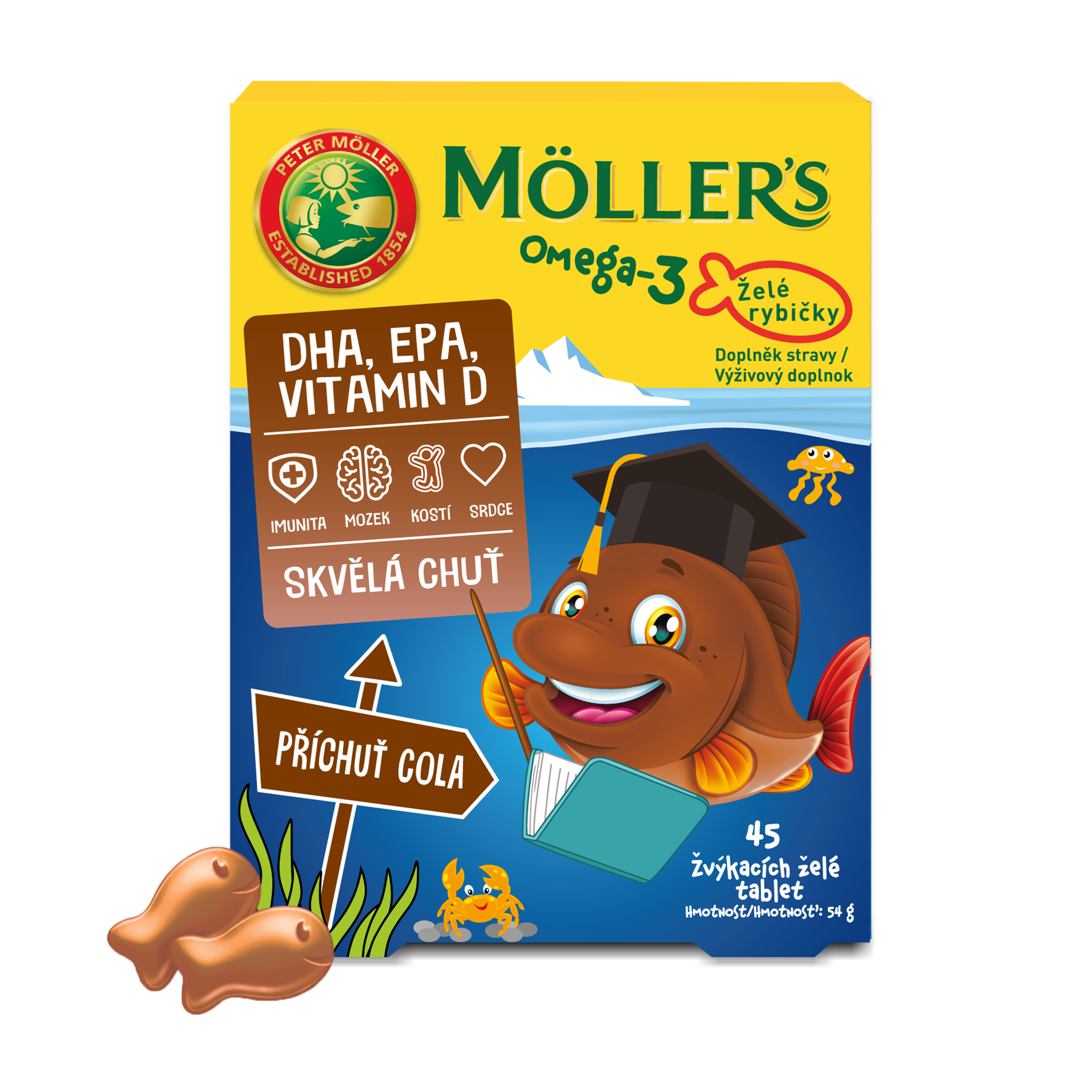 Möller's Omega-3 Želé rybičky Cola