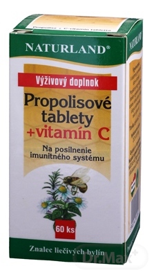 Naturland Propolisové Tablety + Vitamín C