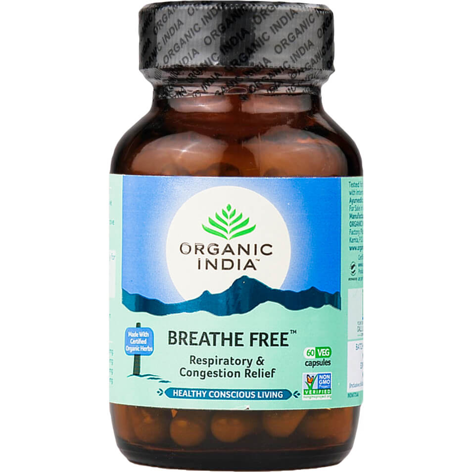 Organic India B-Free kapsuly 60 ks astma, zahlienenie, podpora plúc