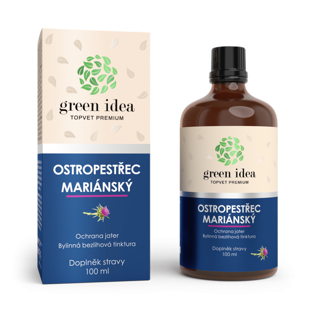 Pestrec mariánsky - bezliehová tinktúra 100 ml - Green idea