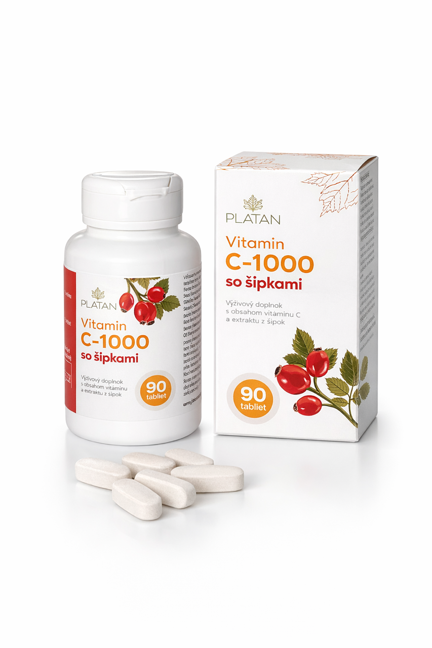 PLATAN Vitamín C-1000 so šípkami 90 tabliet
