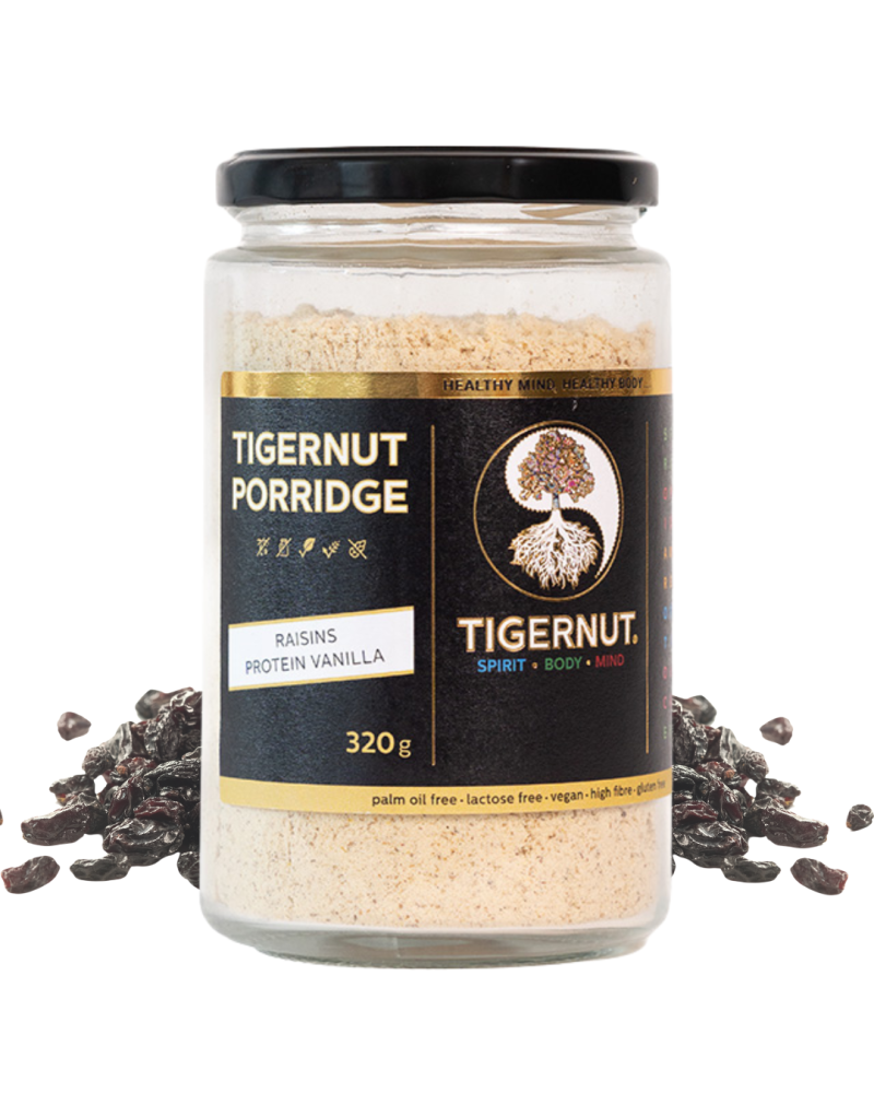 Proteínová kaša s hrozienkami