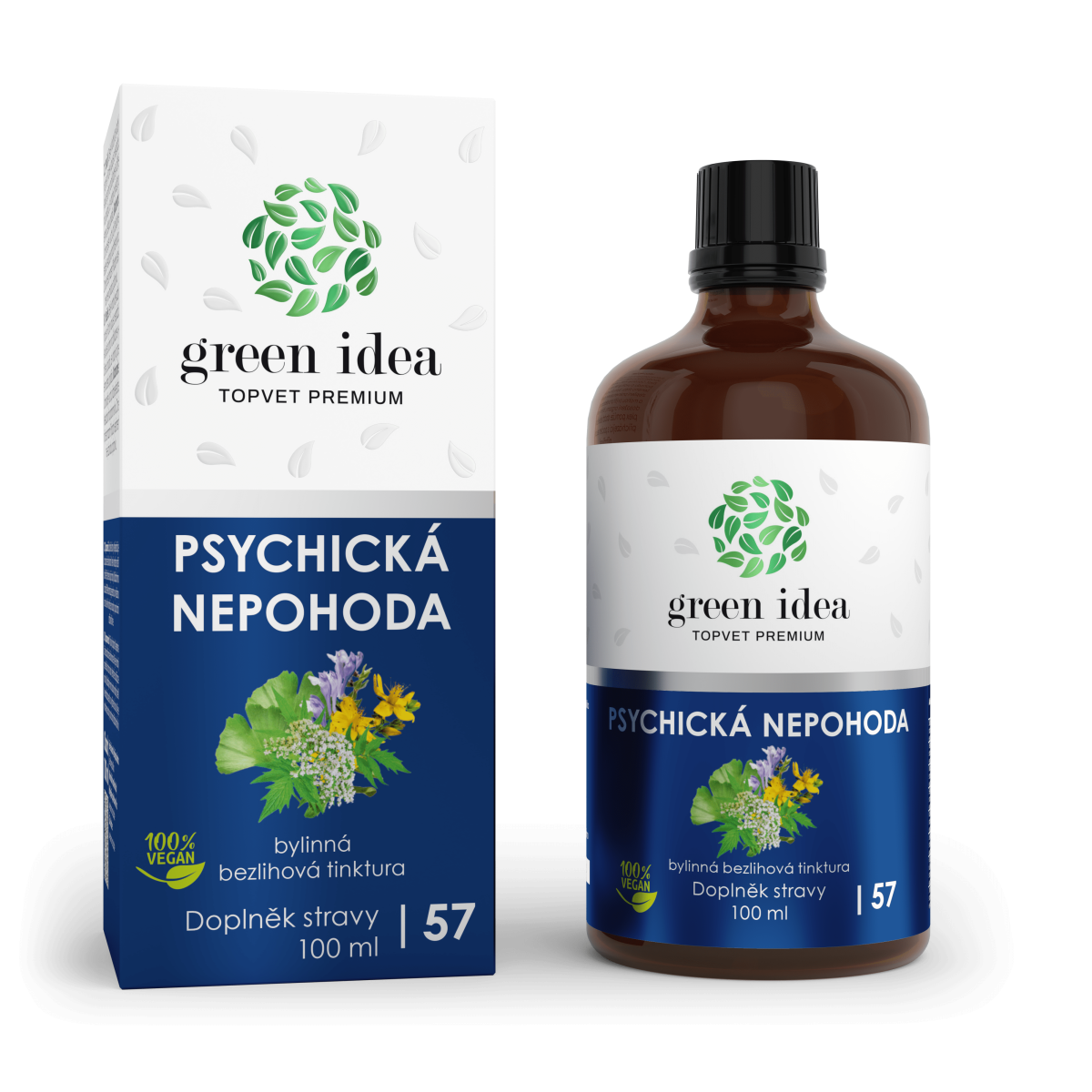Psychická nepohoda - bezliehová tinktúra 100 ml - Green idea