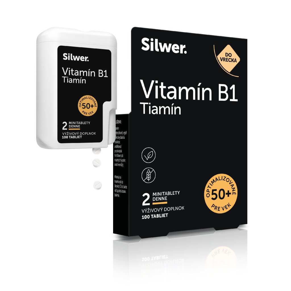 Silwer Vitamín B1 Tiamín, minitablety v dvojbalení