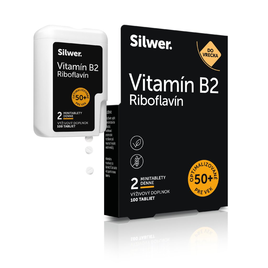 Silwer Vitamín B2 Riboflavín, minitablety v dvojbalení