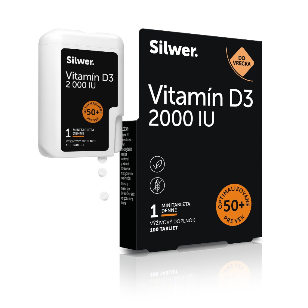 Silwer Vitamín D3 2 000 IU, minitablety v dvojbalení