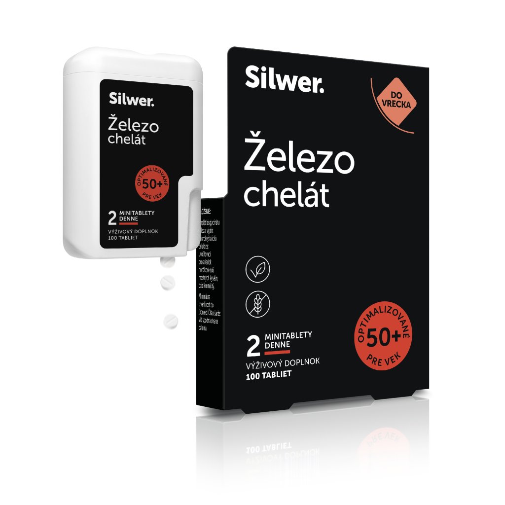 Silwer Železo chelát, minitablety v dvojbalení
