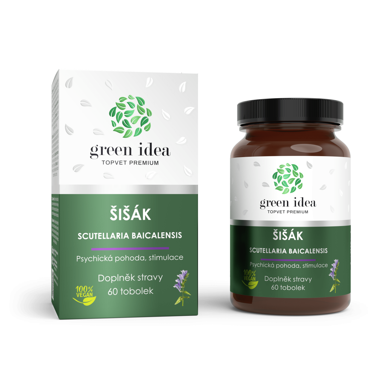 Šišiak bajkalský - bylinný extrakt - 60 kapsúl - Green idea