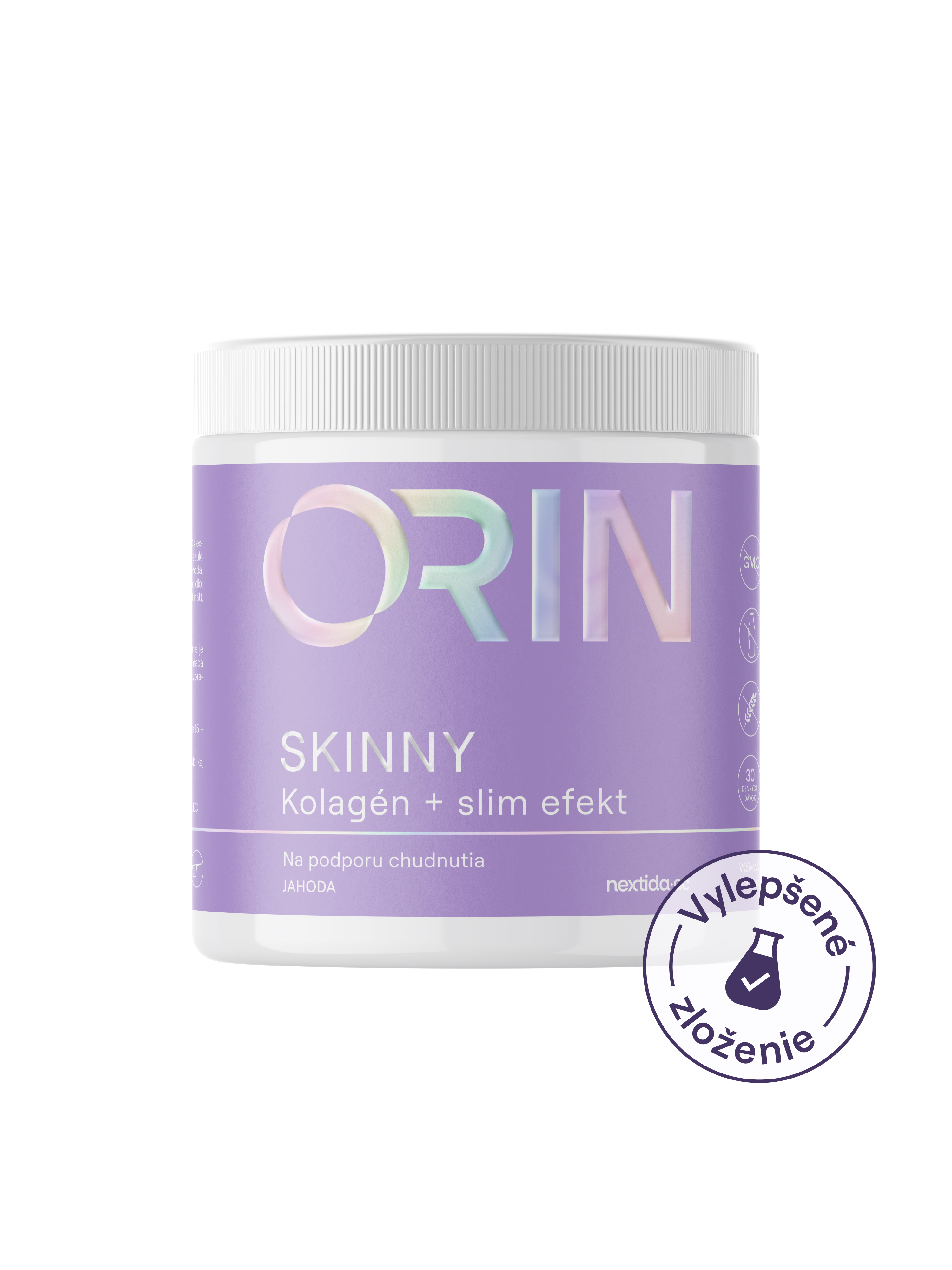 SKINNY Kolagén pre štíhlu líniu - Jahoda, 30 dávok, 1x204g