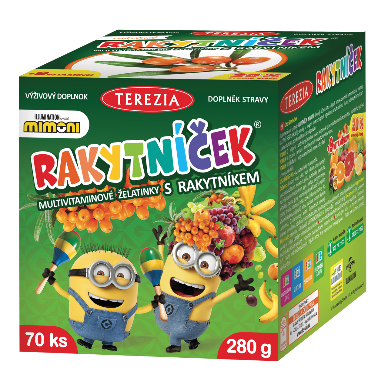 TEREZIA RAKYTNÍČEK multivit.želatínky s rakytníkom MIMONI