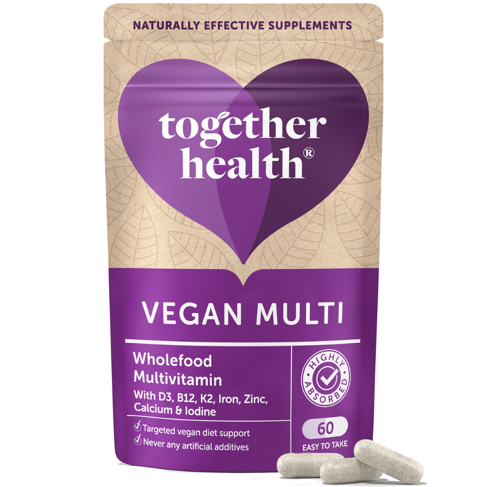 Together Health Vegan Multi - Vysokovstrebateľné vitamíny a minerály pre vegánov, 60 kapsúl