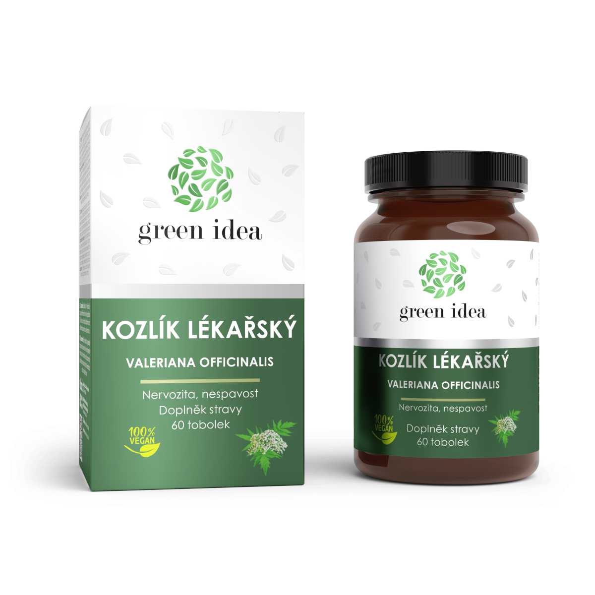 Valeriána lekárska – bylinný extrakt – 60 kapsúl – Green idea
