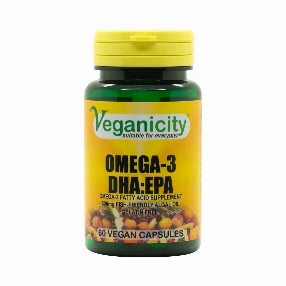 Veganicity Omega-3 DHA:EPA 500mg - olej z mikrorias, 60 vegan kapsúl