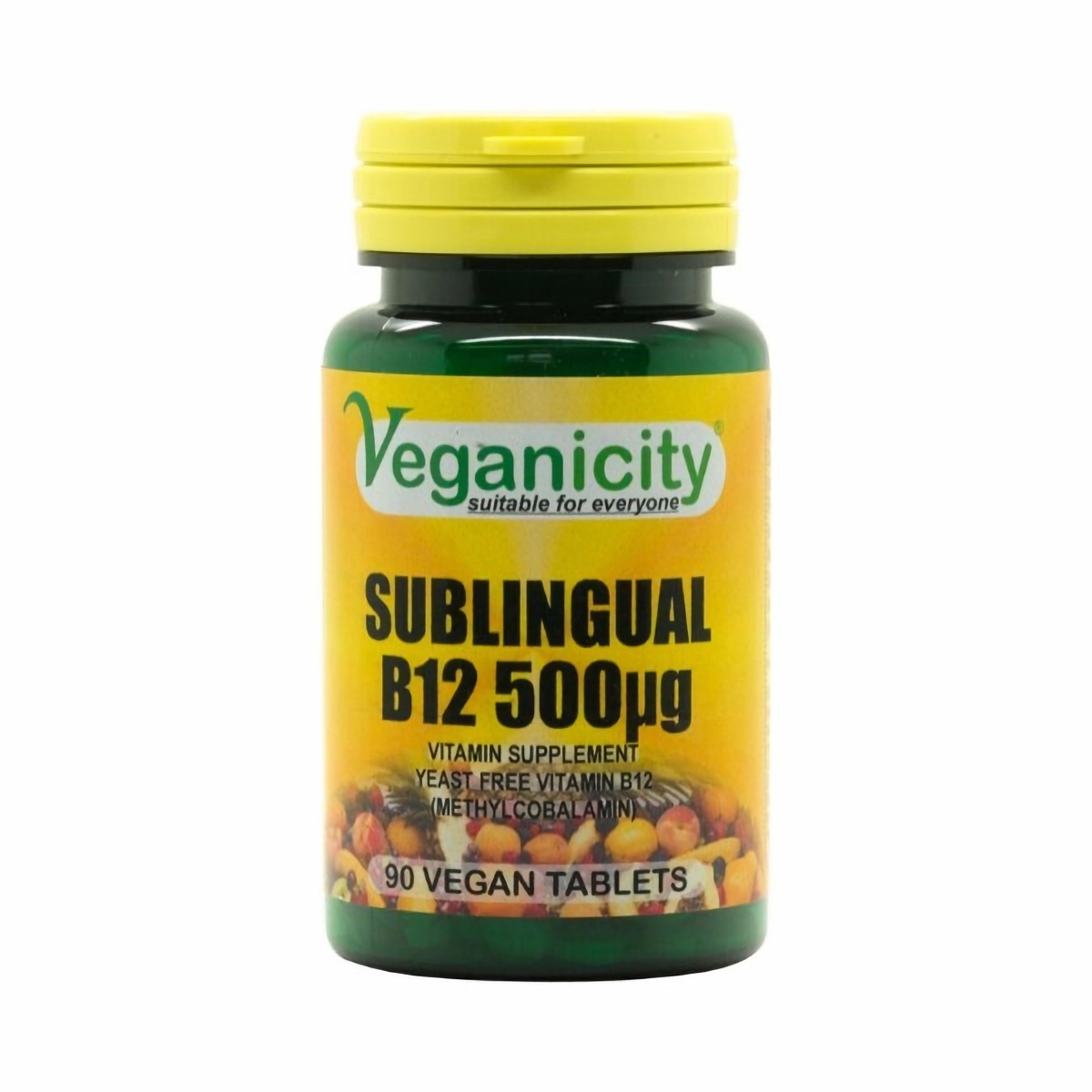 Veganicity vitamín B12 500µg (Methylcobalamin), 90 vegan tabliet