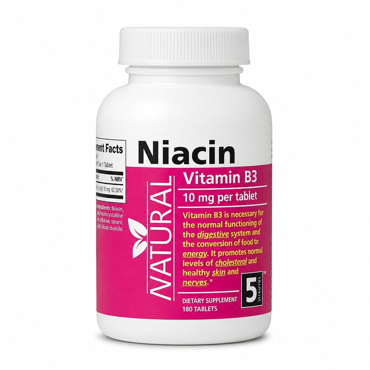 Vitamín B3 - Niacin - 10 mg - 180 tabliet