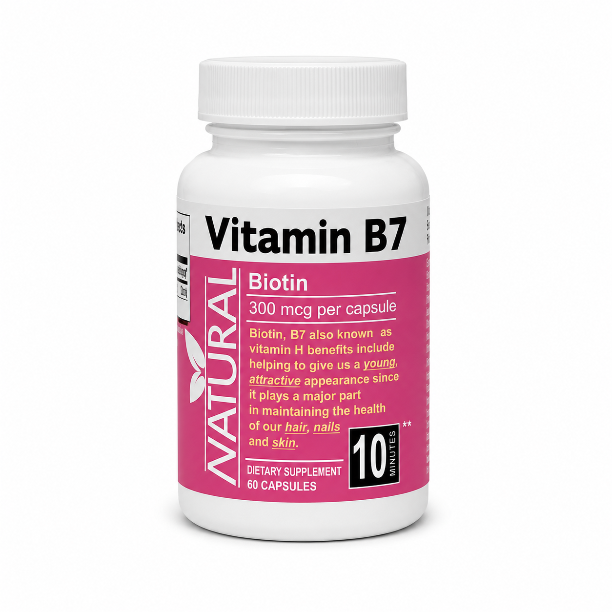 Vitamín B7 - D-Biotin - 300 mcg - 60 kapsúl