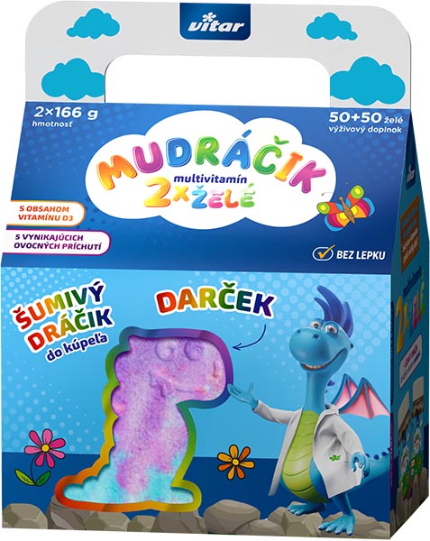 Vitar MUDRÁČIK multi želé DUOPACK + Dráčik, chlapec