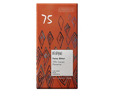 Vivani Eg Horká čokoláda75 % S Kokos. Cukrom 80g