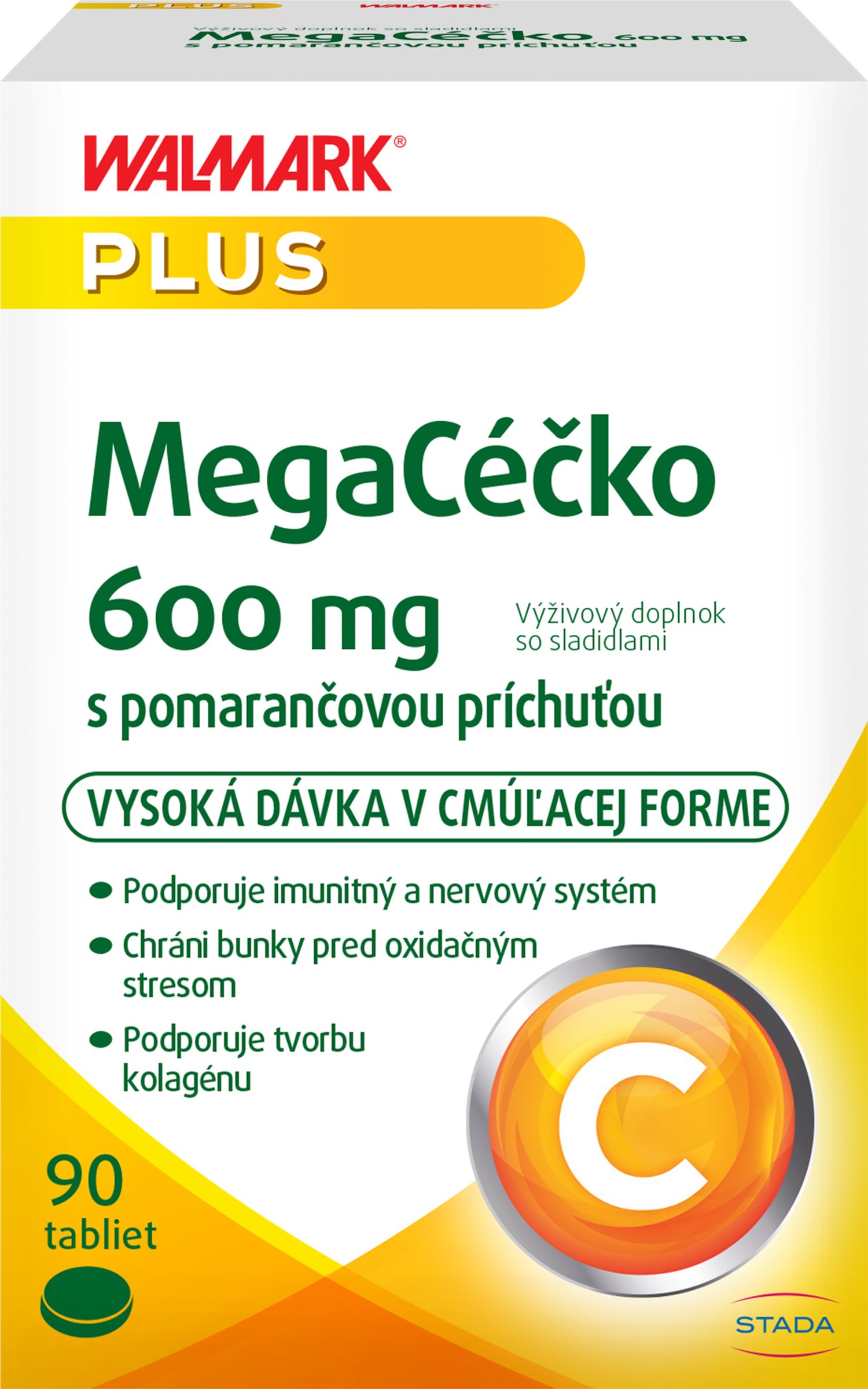 WALMARK Megacéčko 600 mg pomaranč