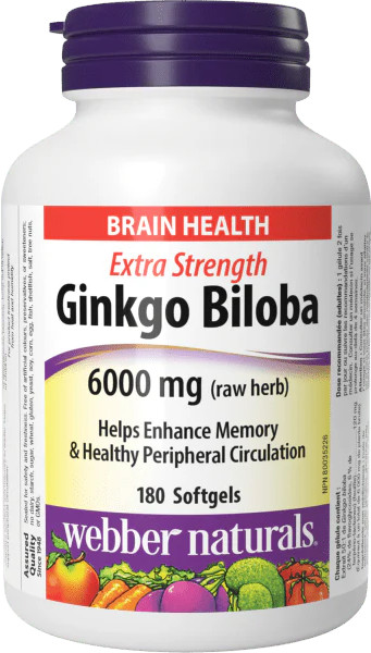 WEBBER NATURALS Ginkgo Biloba Extra silné 120 mg