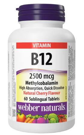 WEBBER NATURALS Vitamín B12 2500 mcg Methylkobalamín