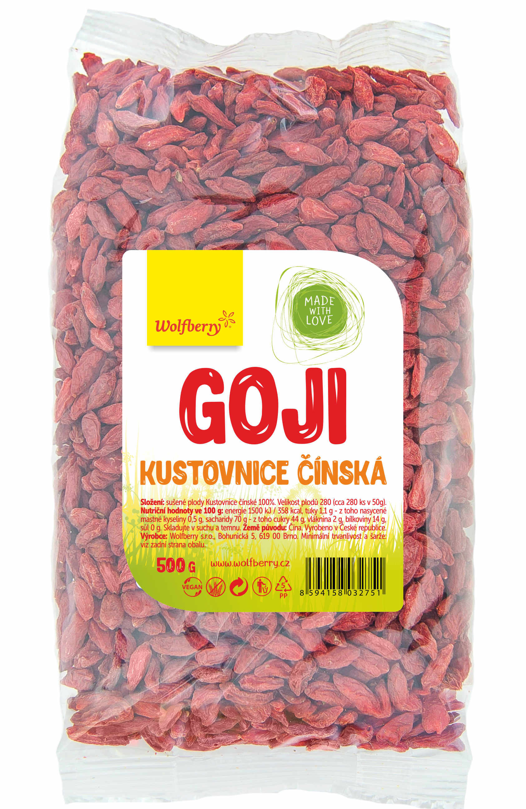 Wolfberry Goji kustovnica čínska
