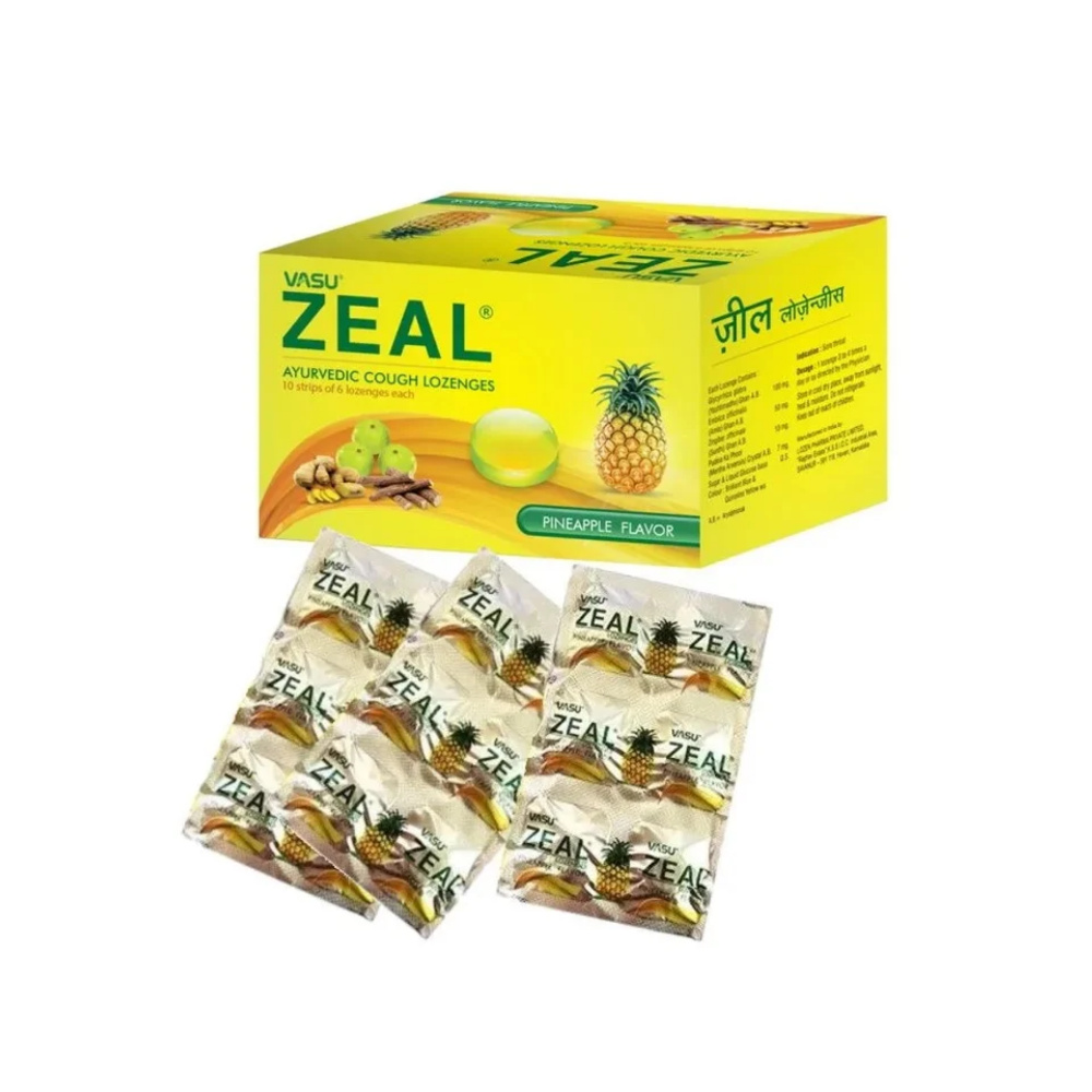 Zeal Plus, kašeľ a bolesť hrdla, 60 pastiliek