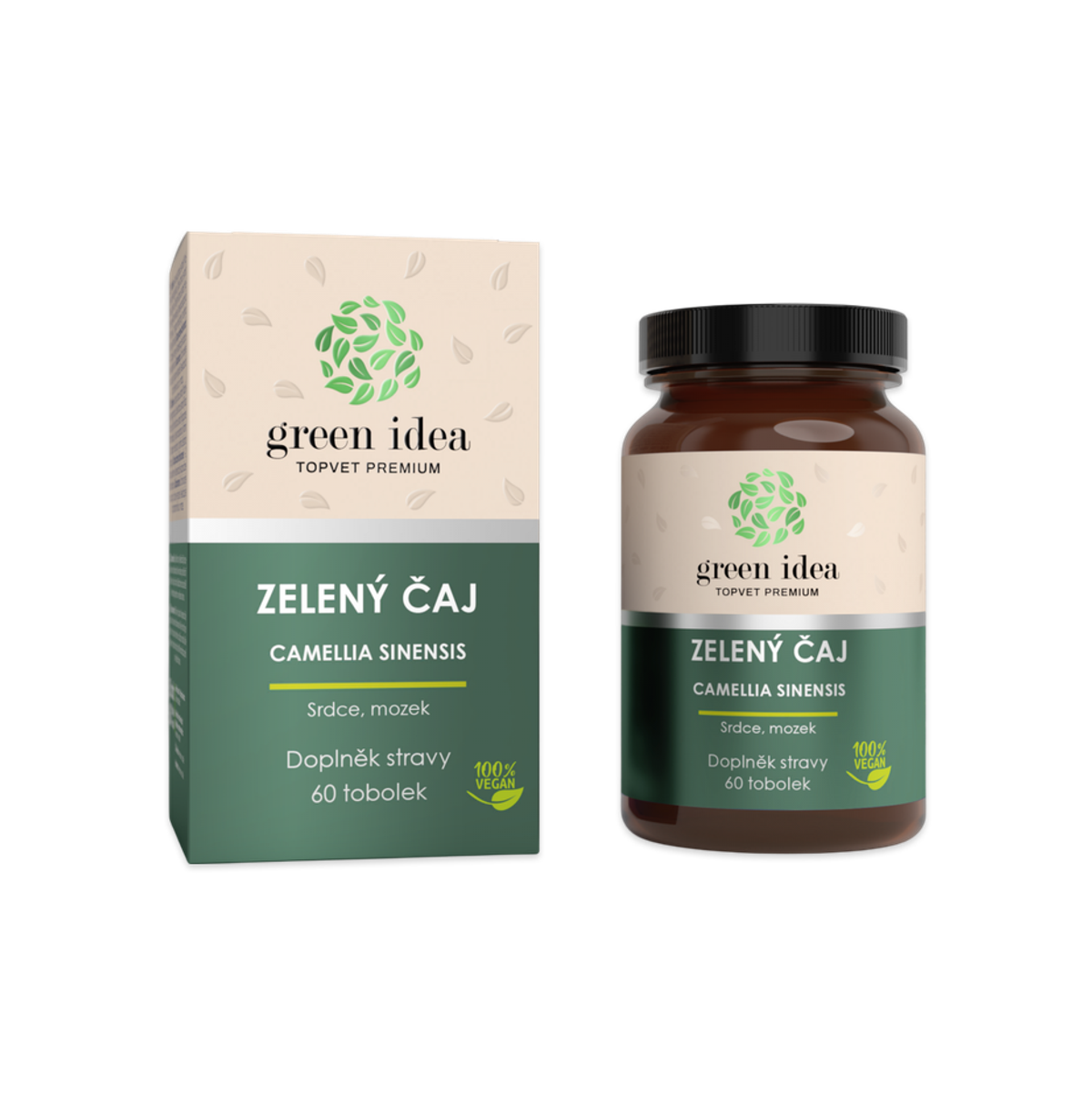 Zelený čaj bylinný extrakt – 60 kapsúl – Green idea