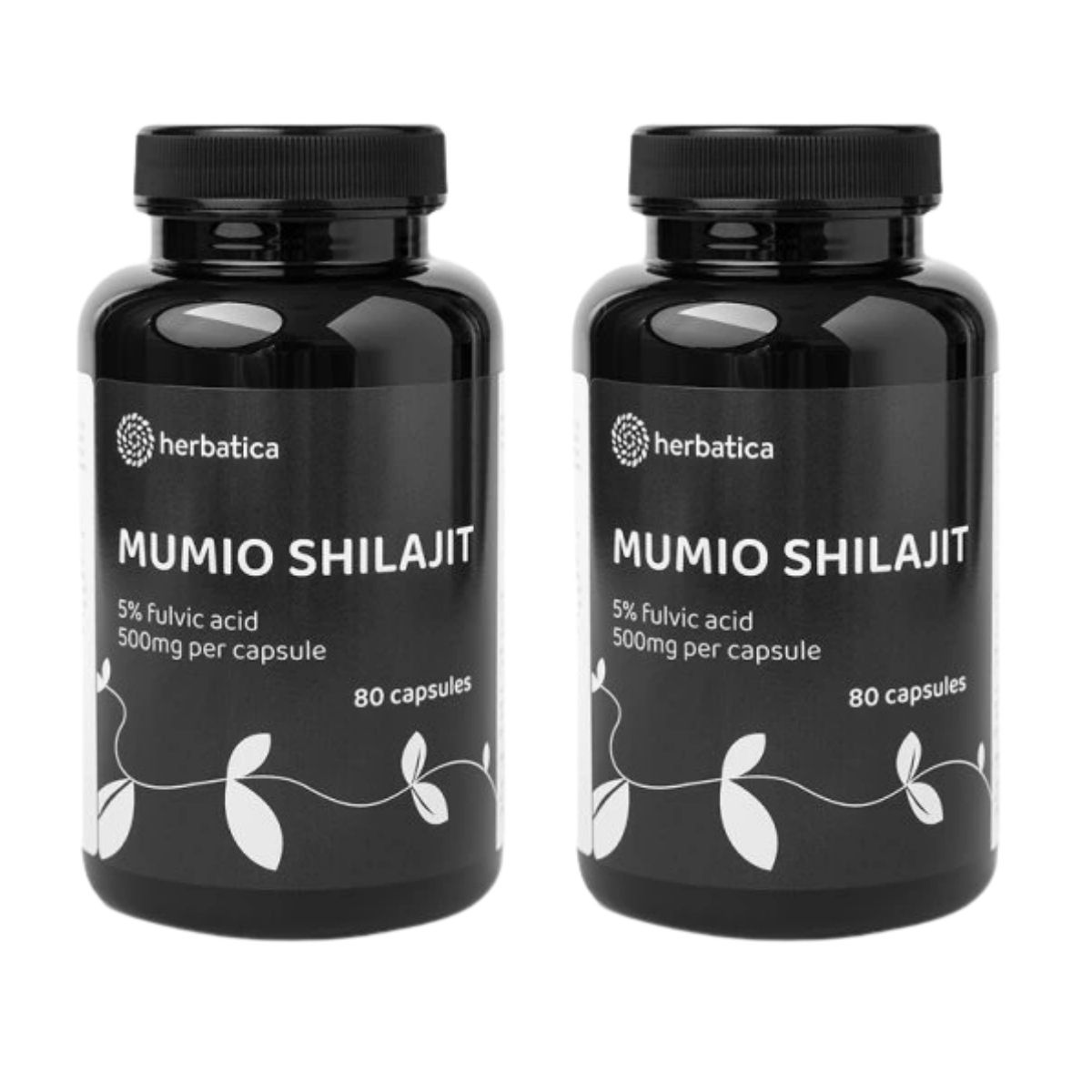 Zvýhodnený set: 2 x Shilajit - očistené mumio premium (500mg) - výživový doplnok - 80 kapsúl - Herbatica