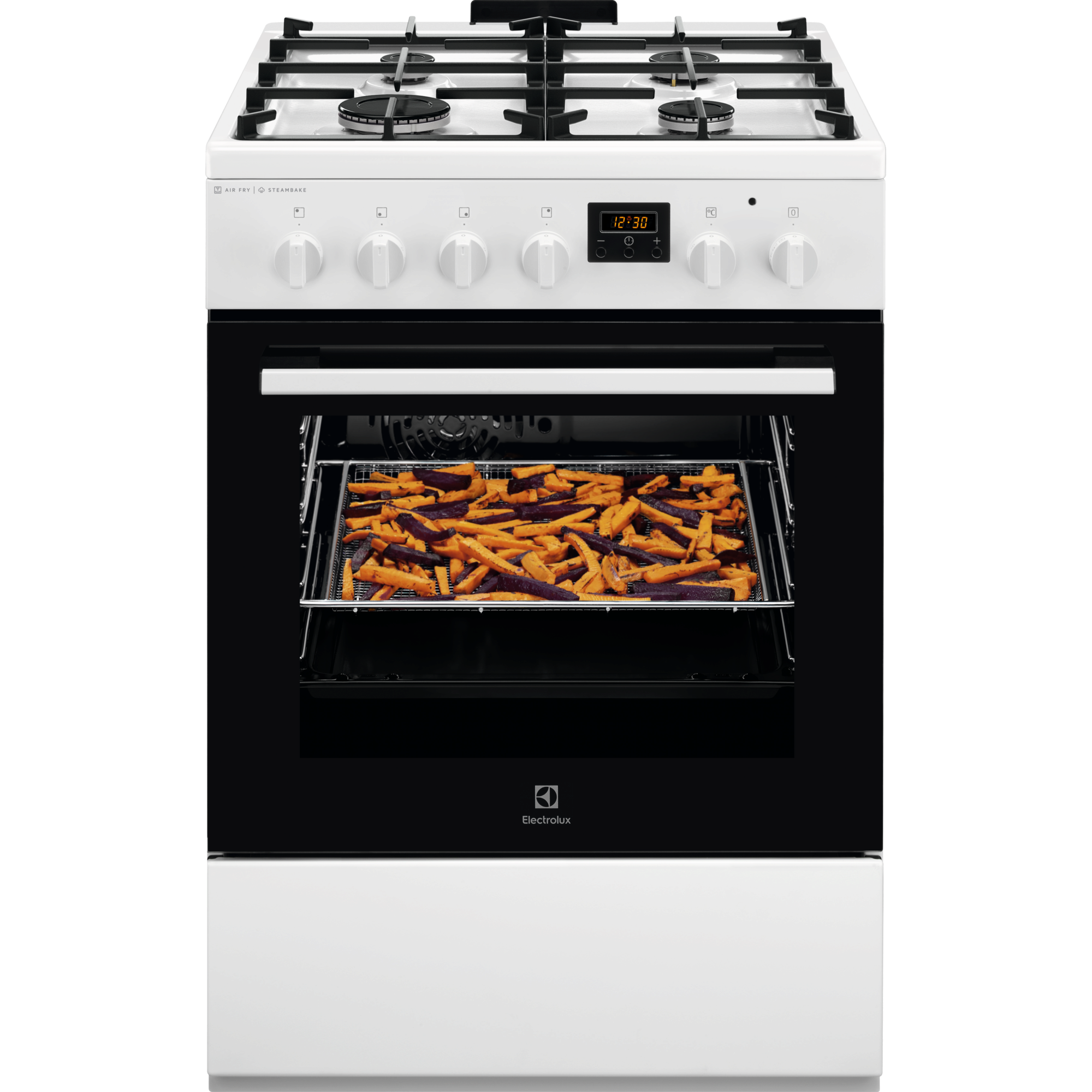 Electrolux Plynový sporák s parnou funkciou SteamBake LKK660220W