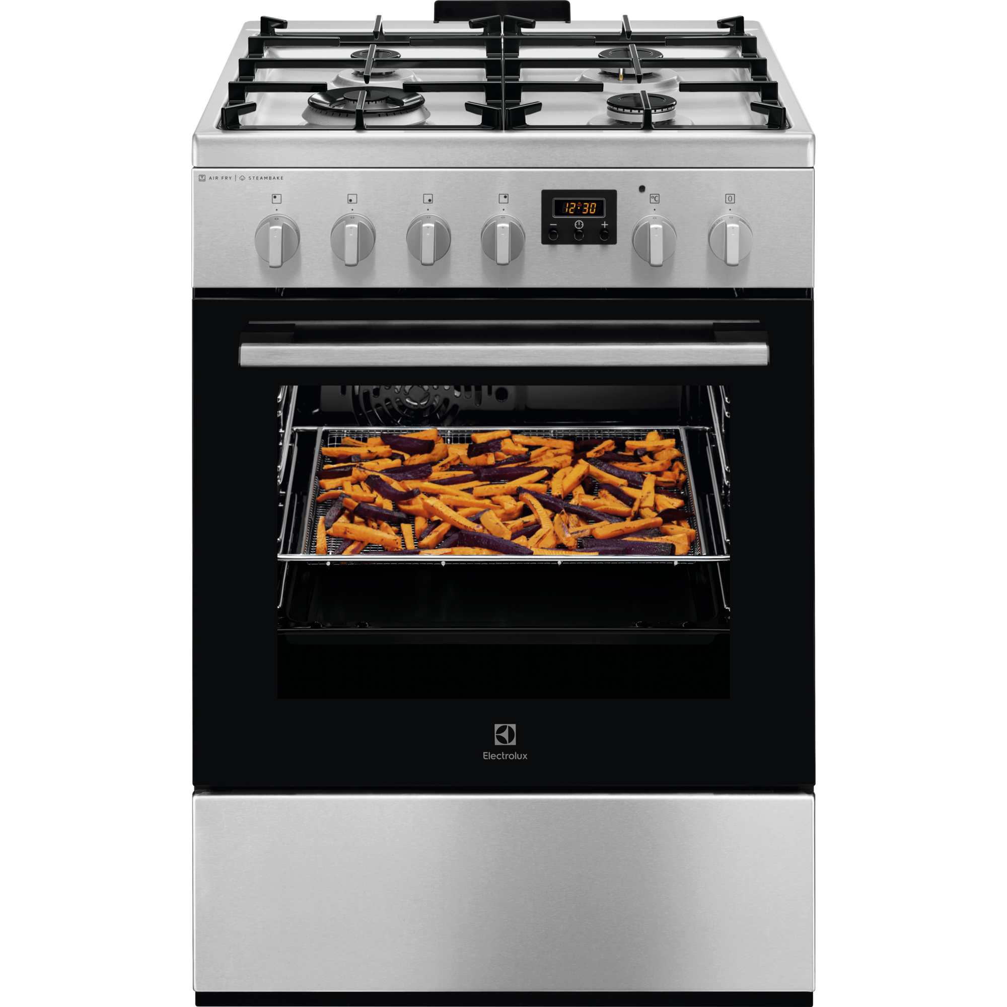 Electrolux Plynový sporák s parnou funkciou SteamBake LKK664220X