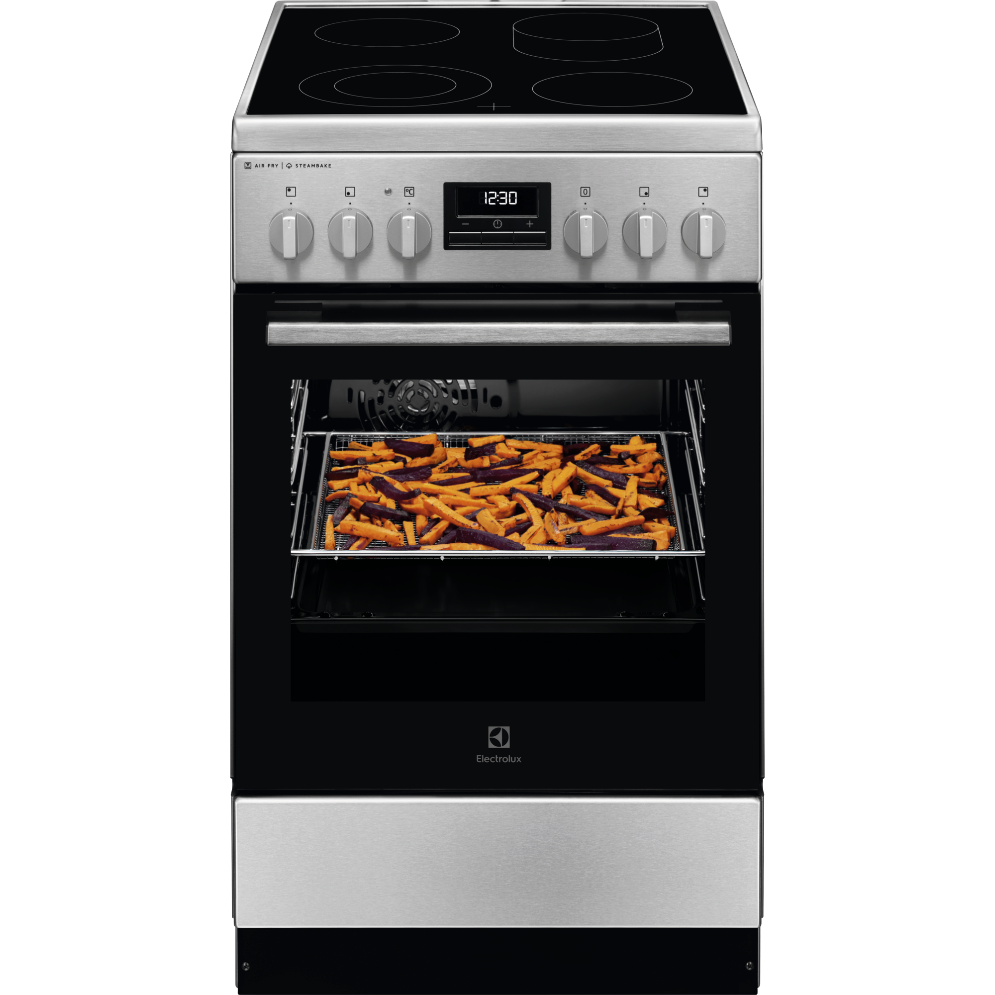 Electrolux Sklokeramický sporák s parnou funkciou SteamBake LKR564255X