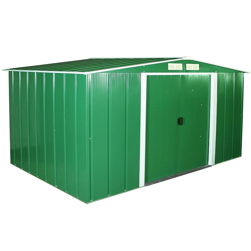 Eco kovový záhradný domček 2423x3221x1961 zelený