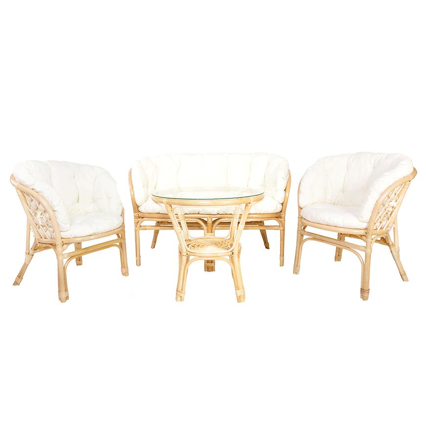 Komplet ratanový Tropicana natural/béžová