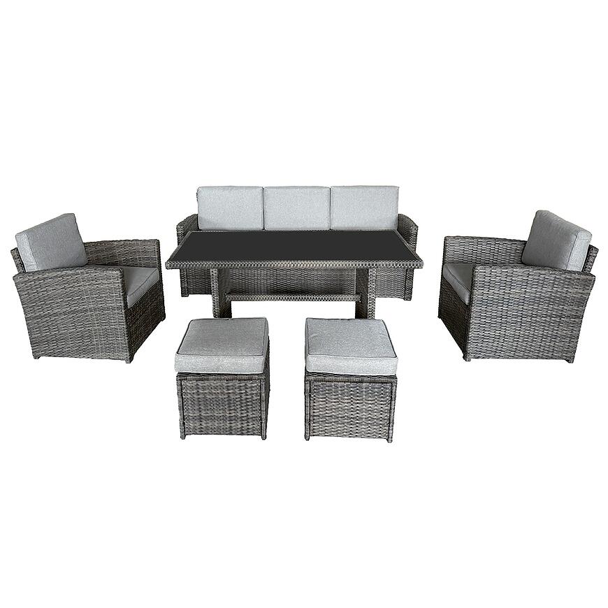 Komplet technoratanový Napoli hnedá