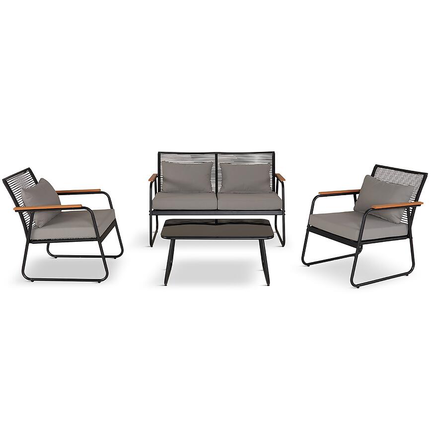 Komplet záhradného nábytku Eurobico čierna