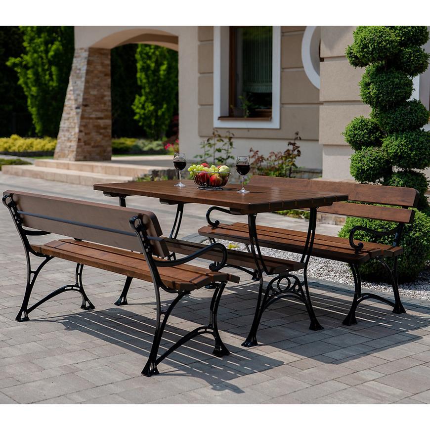 Záhradný komplet Kráľovský 2 s lakťovými opierkami orech