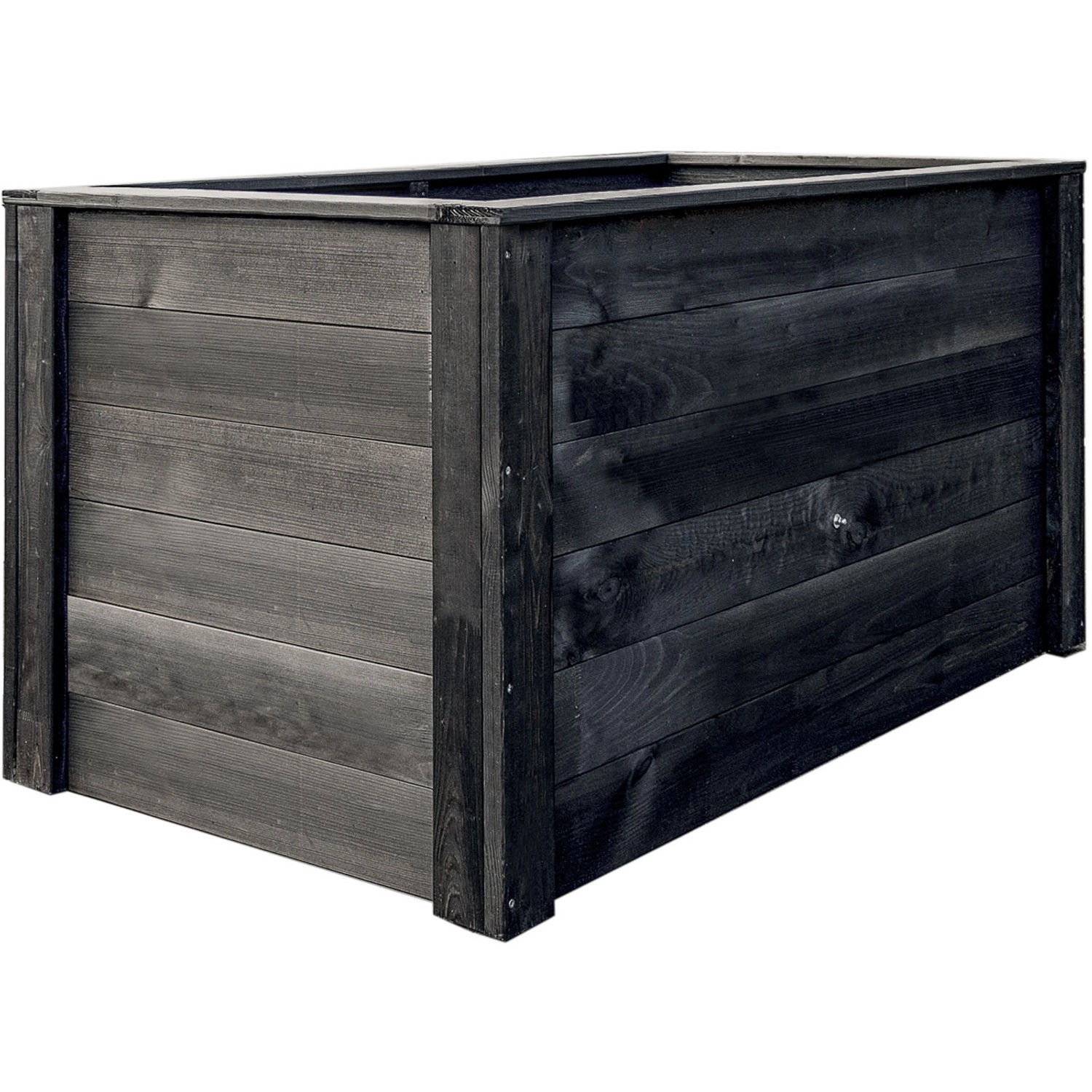 Andrewex Vyvýšený záhon drevený, antracitový, 74 x 150 x 76 cm