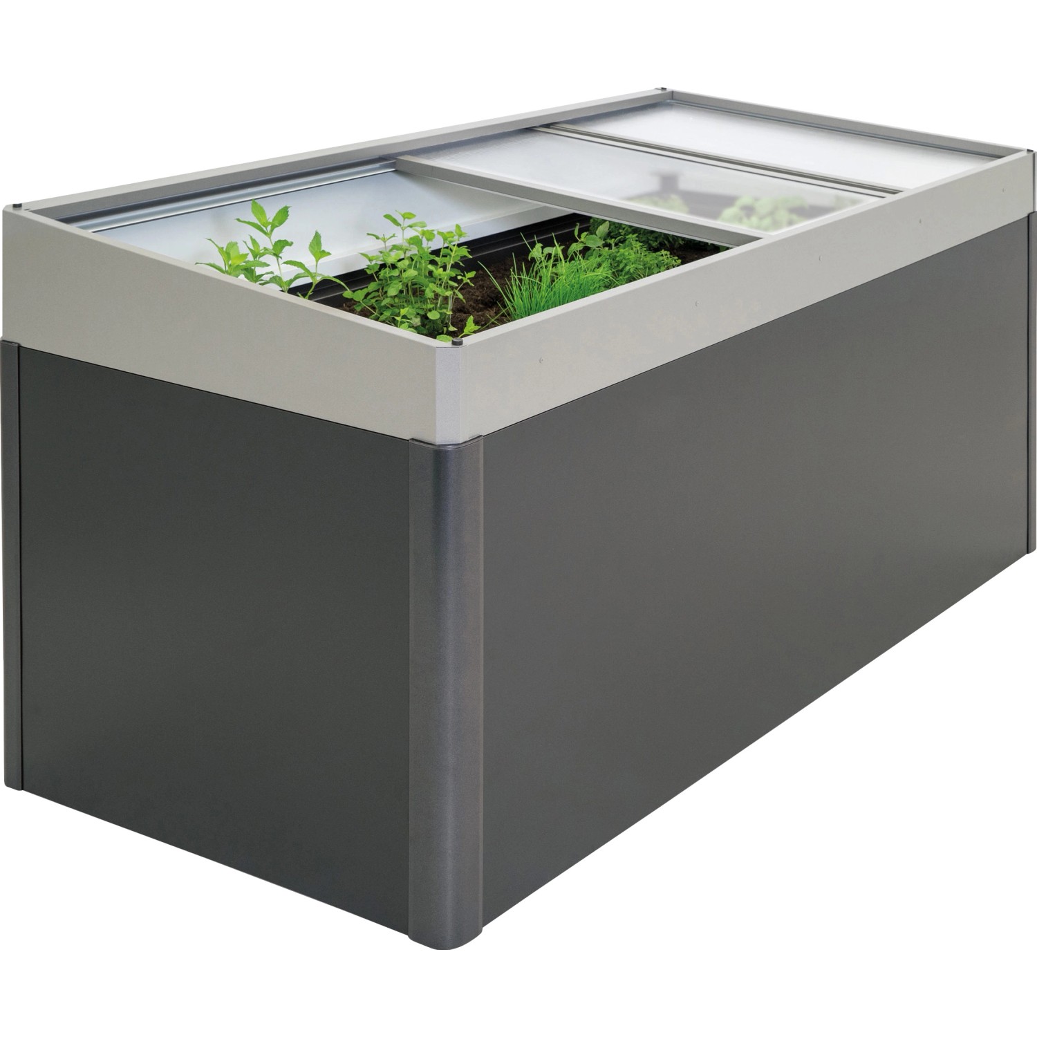 Biohort Parenisko pre vyvýšený záhon 2 x 1 kremeňovo sivé