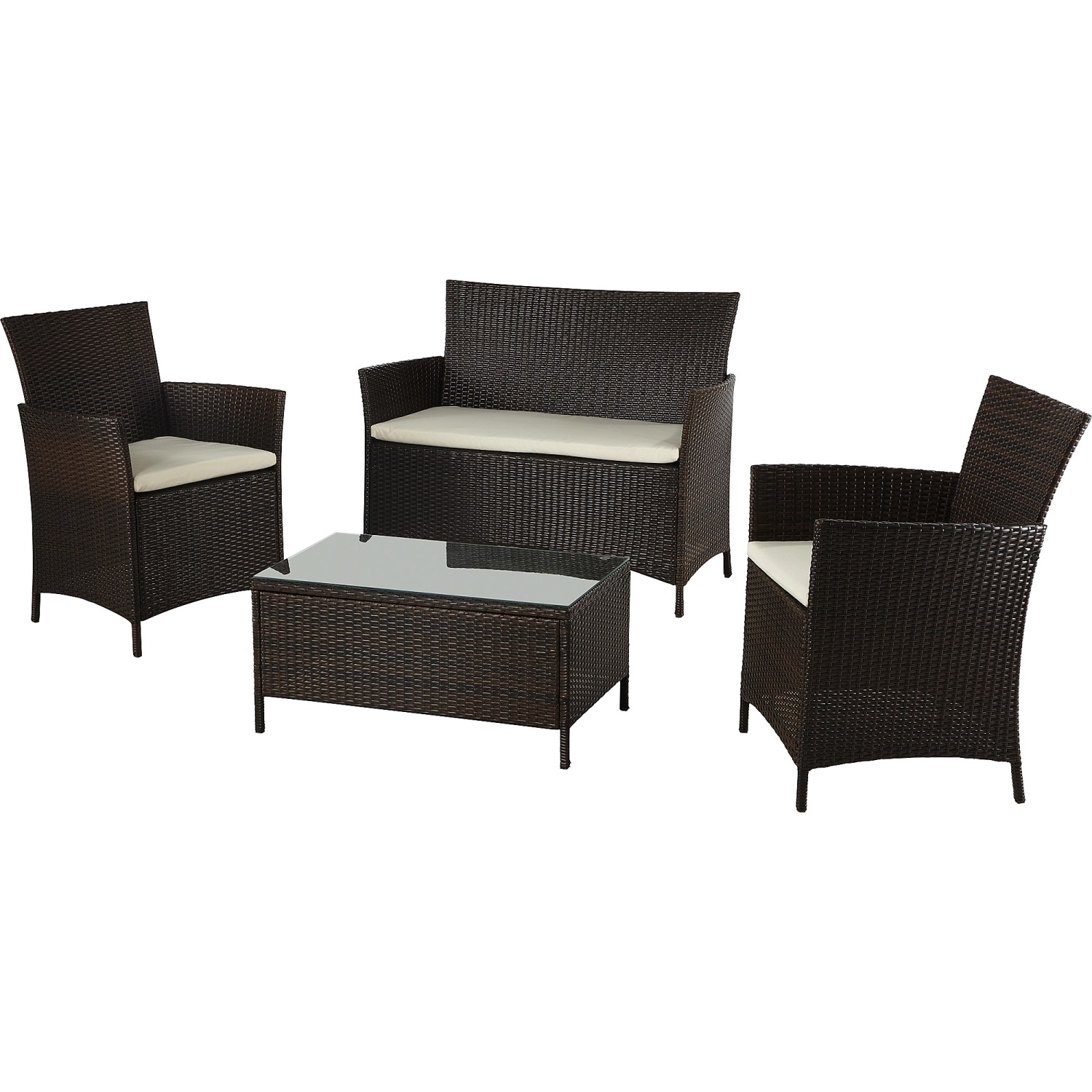 BWO Zostava záhradného nábytku Canera polyratan hnedá 4dielna