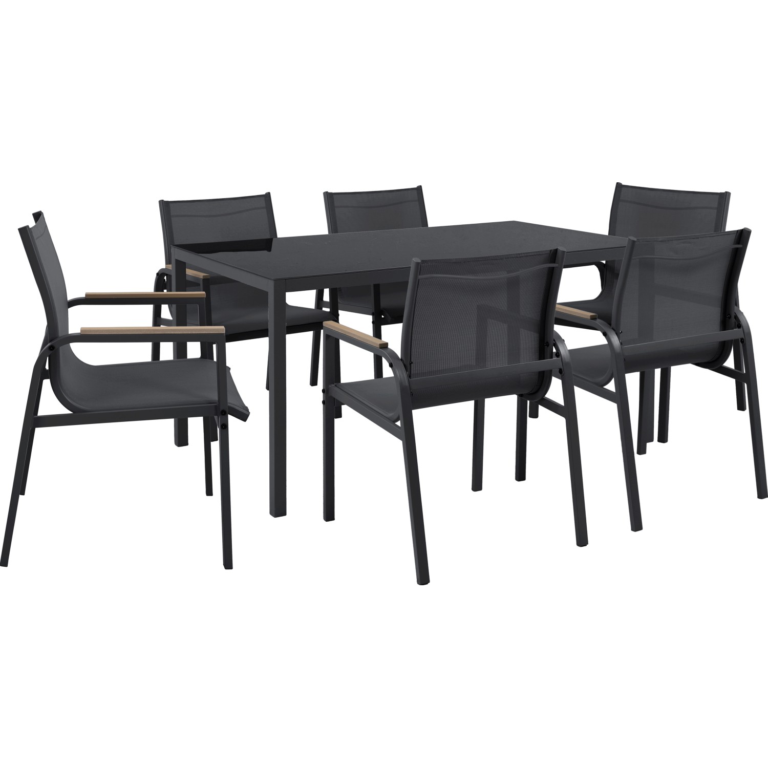 BWO Zostava záhradného nábytku Kulina antracitová 7dielna