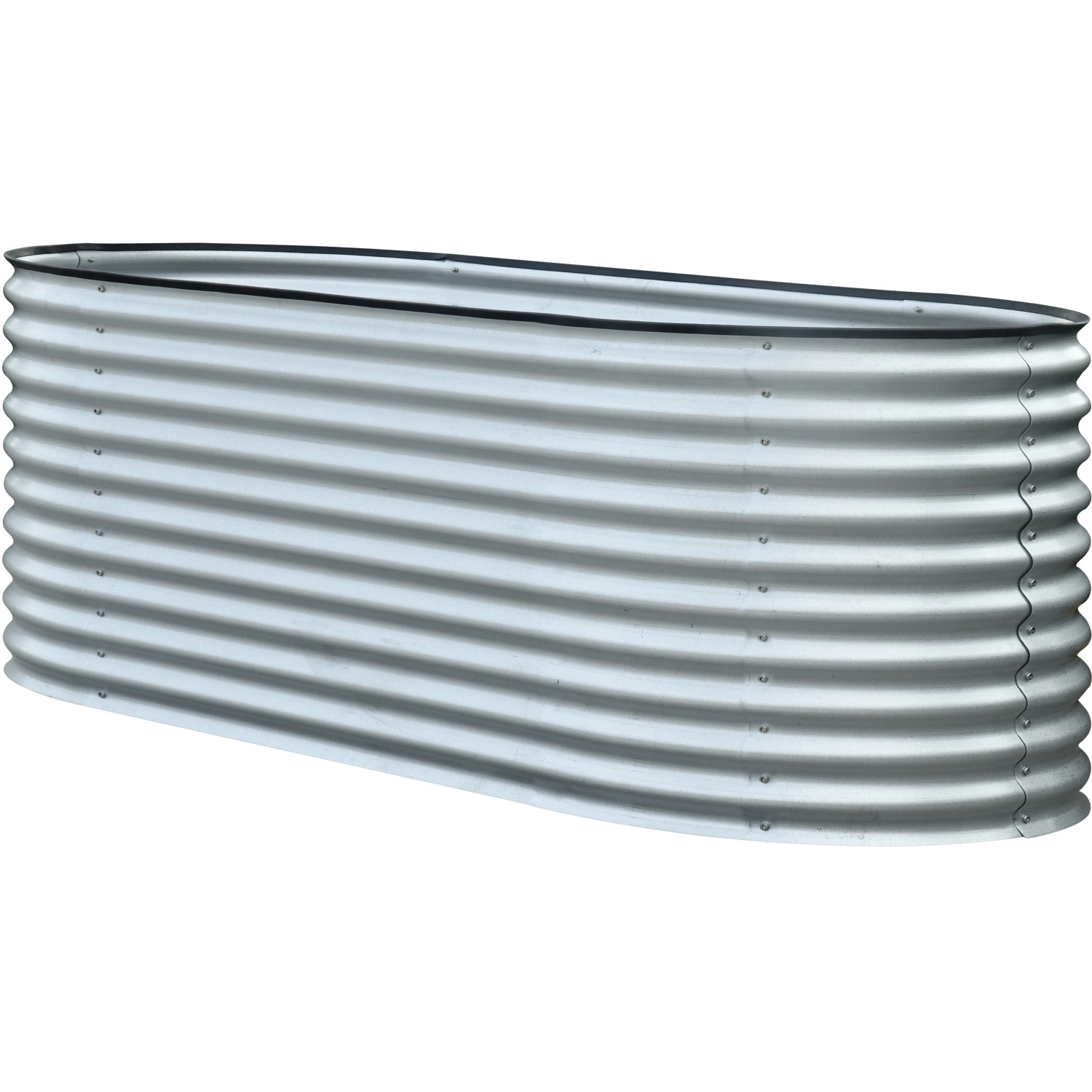 Floraworld Vyvýšený záhon Welle strieborný 240 x 80 x 82 cm