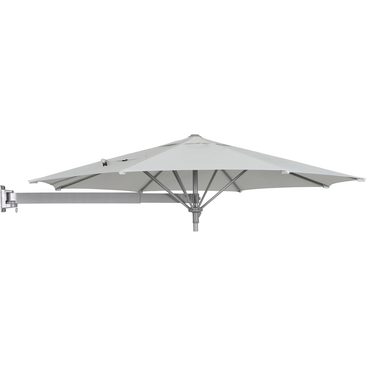 Nástenný slnečník Techado, sivá/strieborná, pr. 245 cm