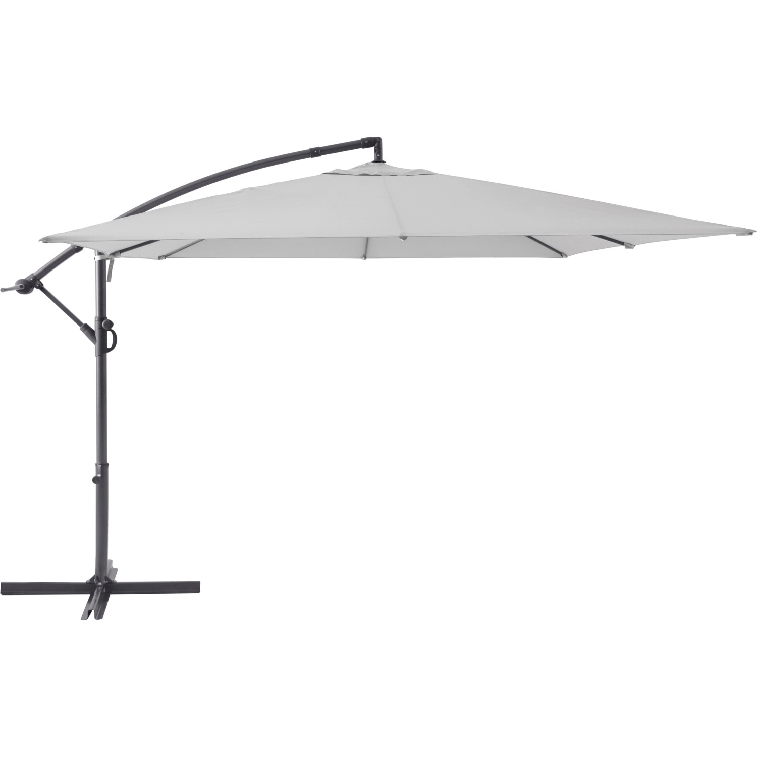 OBI Závesný slnečník Alvarado striebornosivý 300 x 300 cm