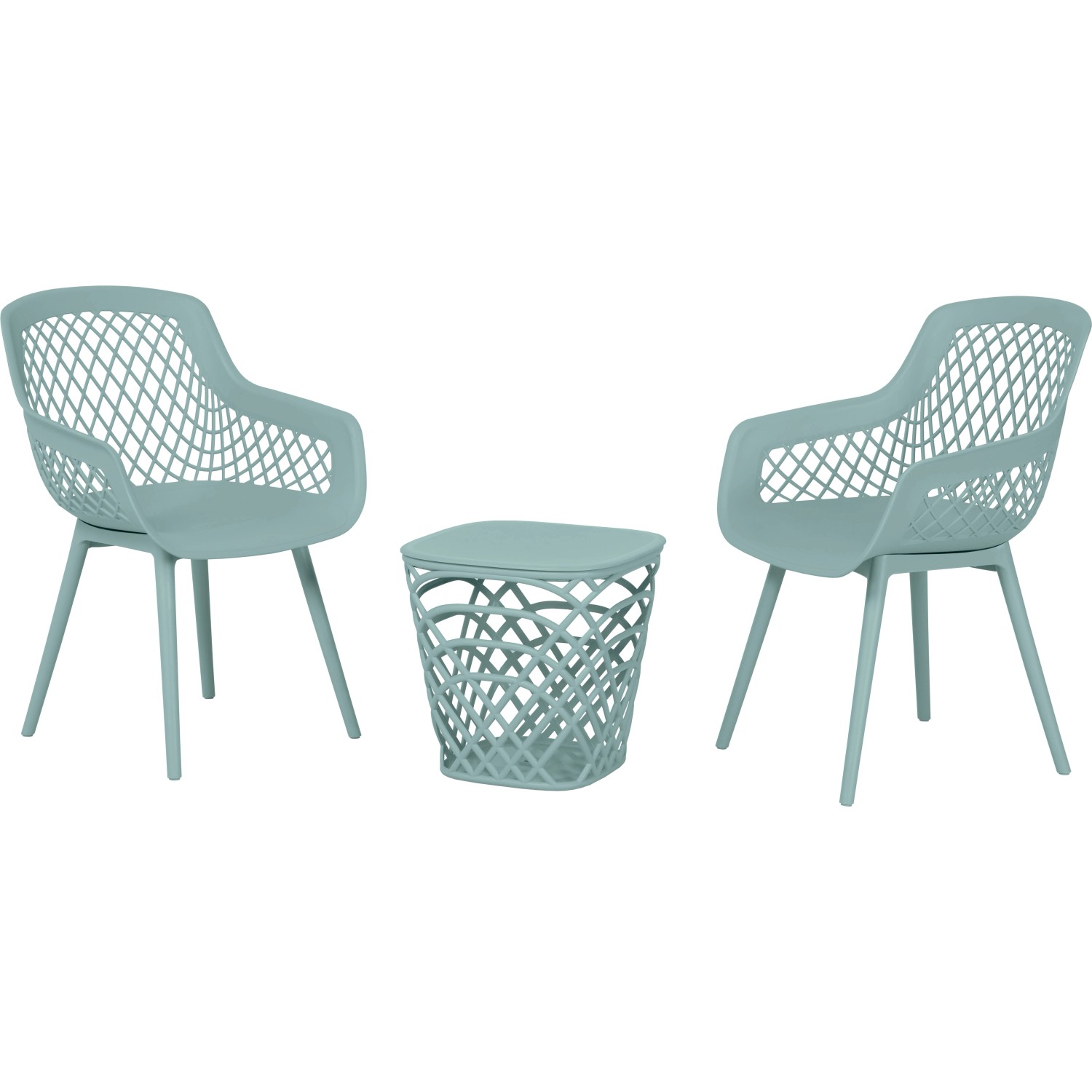 OBI Zostava záhradného nábytku Ubata plastová, zelená, 3dielna